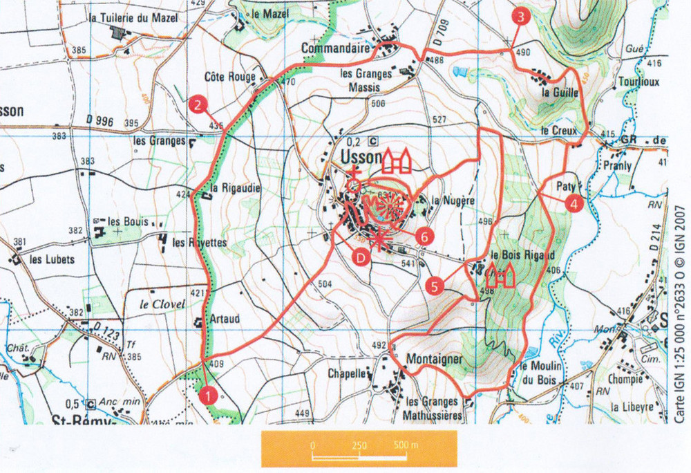 Carte Rando Chemins Usson 1